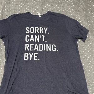 Bella Canvas Heather Blue Tee with White Text